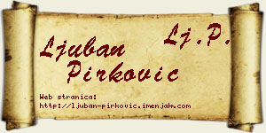 Ljuban Pirković vizit kartica
